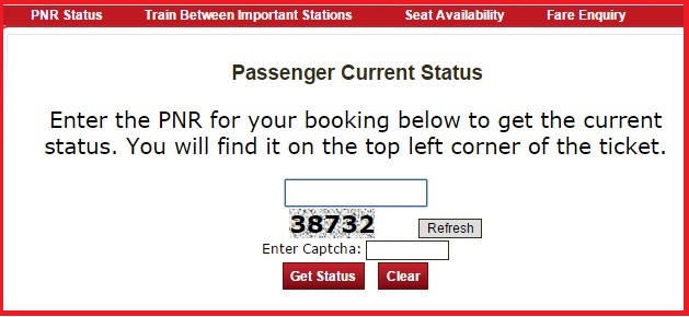 how to check pnr status of train in india